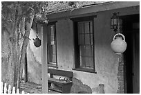 Carson House, Almaden historic district. San Jose, California, USA ( black and white)