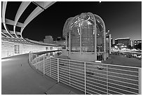 Rotunda at night, San Jose City Hall. San Jose, California, USA ( black and white)