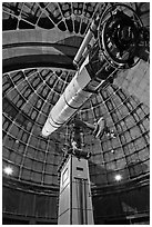 Lick Refractor (third-largest refracting telescope in the world). San Jose, California, USA ( black and white)