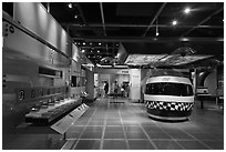 Technology exhibit, Intel Museum. Santa Clara,  California, USA ( black and white)
