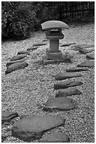 Zen garden, Hakone Estate. Saragota,  California, USA ( black and white)