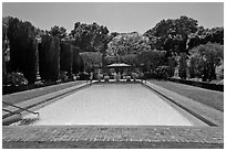 Swimming pool, Filoli estate. Woodside,  California, USA (black and white)