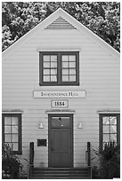 Independence Hall 1884. Woodside,  California, USA (black and white)