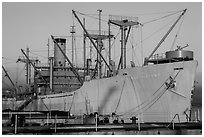 SS Red Oak Victory ship, Rosie the Riveter National Historical Park. Richmond, California, USA (black and white)
