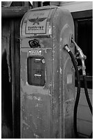 Old gas pump, China Camp State Park. San Pablo Bay, California, USA ( black and white)