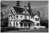 Victorian house, Ardenwood historic farm regional preserve, Fremont. California, USA ( black and white)