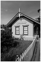 Historic building, Ardenwood farm, Fremont. California, USA (black and white)