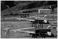 Nike missiles. California, USA ( black and white)