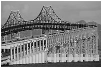 Richmond Bridge. San Pablo Bay, California, USA ( black and white)