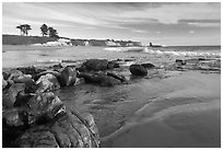 Bonny Doon Beach. California, USA ( black and white)