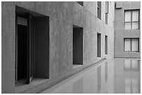 Ricardo Legorreta designed Schwab Residential Center. Stanford University, California, USA ( black and white)