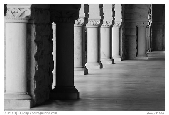 Columns in Main Quad. Stanford University, California, USA