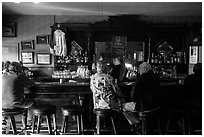 Bar, Duarte Tavern, Pescadero. San Mateo County, California, USA (black and white)