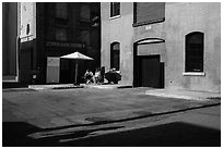 New York backlot, Paramount Pictures Studios. Hollywood, Los Angeles, California, USA ( black and white)