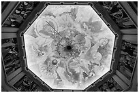 Art deco ceiling, Griffith Observatory. Los Angeles, California, USA ( black and white)