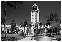 Berverly Hills City Hall. Beverly Hills, Los Angeles, California, USA ( black and white)