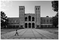 Royce Hall, UCLA landmark, Westwood. Los Angeles, California, USA ( black and white)