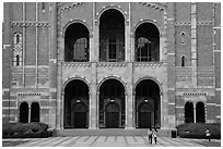 Facade of Royce Hall, University of California at Los Angeles, Westwood. Los Angeles, California, USA ( black and white)