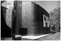 Window reflection, Simon Norton Museum. Pasadena, Los Angeles, California, USA ( black and white)