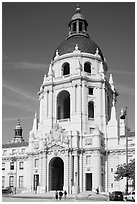 City Hall. Pasadena, Los Angeles, California, USA ( black and white)