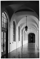 Gallery, City Hall. Pasadena, Los Angeles, California, USA ( black and white)