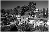 Miniland USA miniature park, Legoland, Carlsbad. California, USA ( black and white)