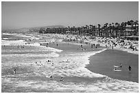 Oceanside beach. California, USA ( black and white)