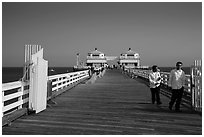 Malibu Pier. Los Angeles, California, USA ( black and white)