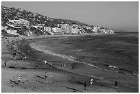 Beachfront. Laguna Beach, Orange County, California, USA ( black and white)