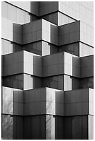 Architectural detail of California general services building. Sacramento, California, USA ( black and white)