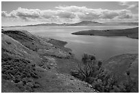 San Luis Reservoir. California, USA ( black and white)