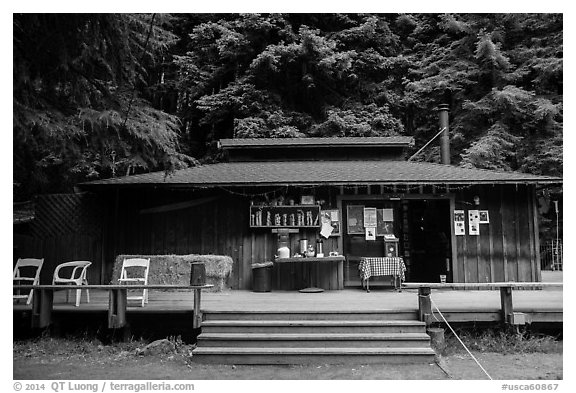 Henry Miller Memorial Library. Big Sur, California, USA (black and white)