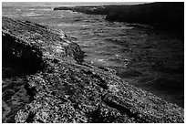 Rock and ocean, Spooners Cove, Montana de Oro State Park. Morro Bay, USA ( black and white)