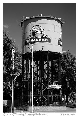 Water Tower, Tehachapi. California, USA (black and white)
