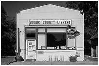 One-room Modoc County Library, Cedarville. California, USA ( black and white)