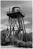 Water tower. Mendocino, California, USA ( black and white)