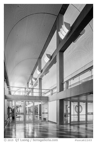 San Jose McEnery Convention Center interior. San Jose, California, USA (black and white)
