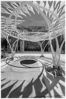 Sculpture in front of San Jose Convention Center. San Jose, California, USA ( black and white)