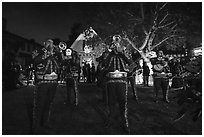 Mariachi musicians, Halloween. Petaluma, California, USA ( black and white)