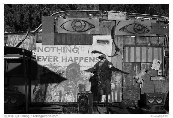 Nothing Ever Happens, Slab City. Nyland, California, USA (black and white)