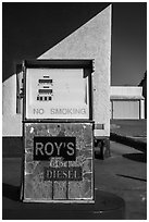Roys gas pump, Amboy. California, USA ( black and white)
