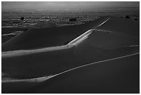 Backlit ridges, Cadiz Dunes Wilderness. Mojave Trails National Monument, California, USA ( black and white)