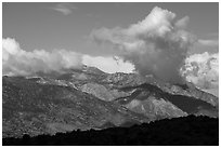 San Jacinto Mountains from high in the south. Santa Rosa and San Jacinto Mountains National Monument, California, USA ( black and white)