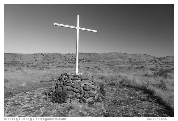 Canby Cross. Lava Beds National Monument, California, USA (black and white)