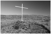 Canby Cross. Lava Beds National Monument, California, USA ( black and white)