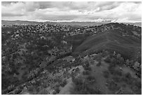 Blue Ridge hills. Berryessa Snow Mountain National Monument, California, USA ( black and white)