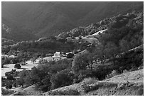 Shannon Valley and manor, Santa Rosa Open Space. San Jose, California, USA ( black and white)
