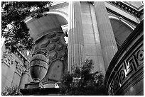 Detail of the Palace of Fine arts. San Francisco, California, USA ( black and white)