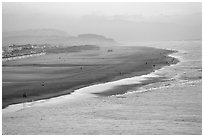 Ocean Beach at sunset. San Francisco, California, USA (black and white)