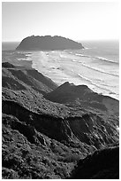 Point Sur. Big Sur, California, USA ( black and white)